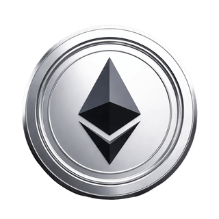 Lebdeči grafični element s prikazom kovanca Ethereum (ETH)